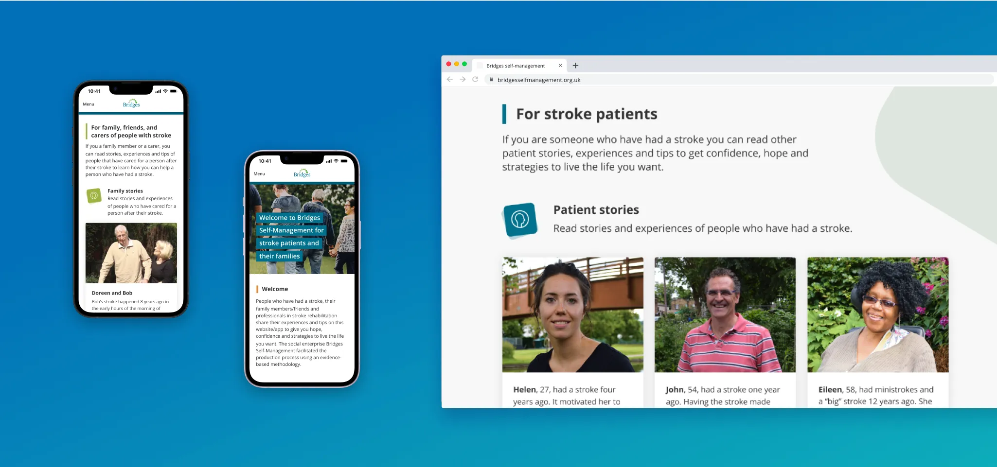 Bridges Website Screens