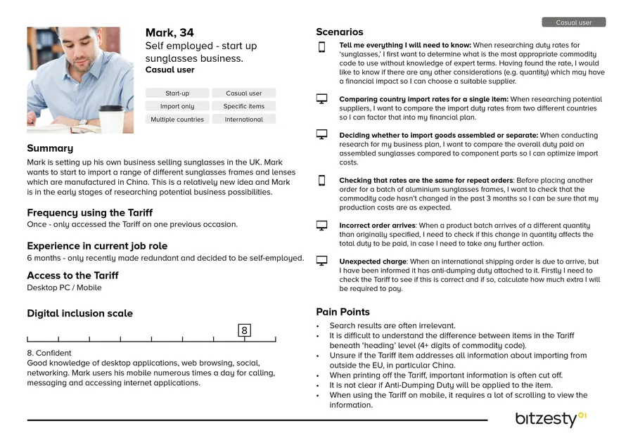 Proto Personas - Trade Tariff v2 - Mark